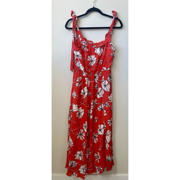Jason Wu Collective Womens Tie Shoulder Midi Dress Red Size 2, Flowy Beach - Picture 2 of 13